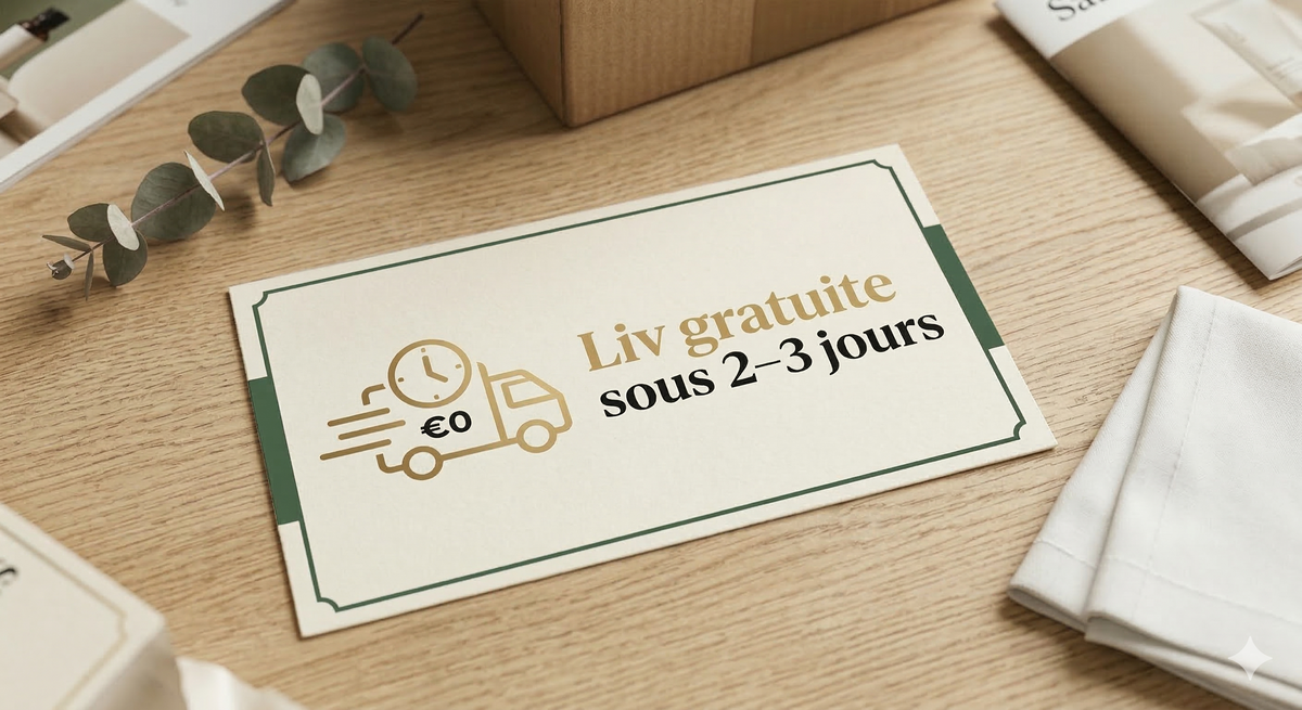 Livraison gratuite assurée sous 2–3 jours