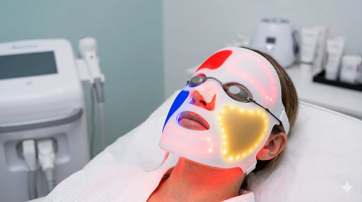 Masque LED thérapeutique à 4 longueurs d'onde médicales